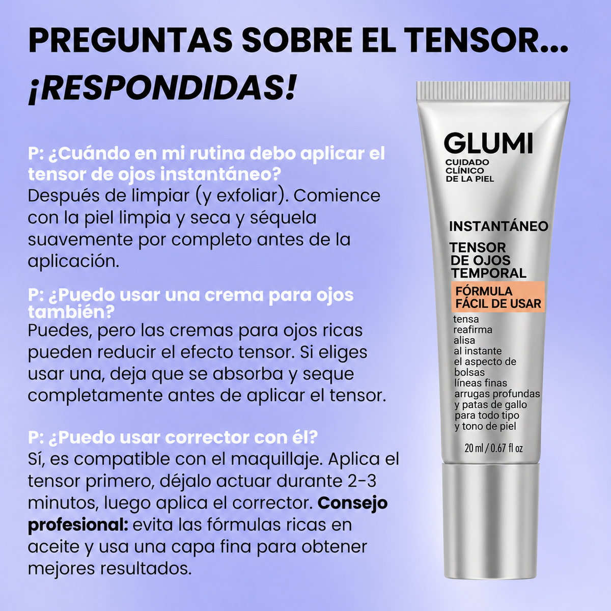 InfiniteLift – Gel tensor para bolsas y líneas de expresión