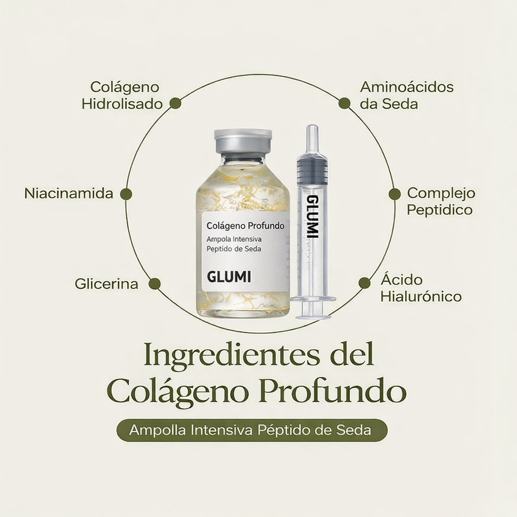 Sérum coreano con péptidos de seda y efecto Botox de GLUMI