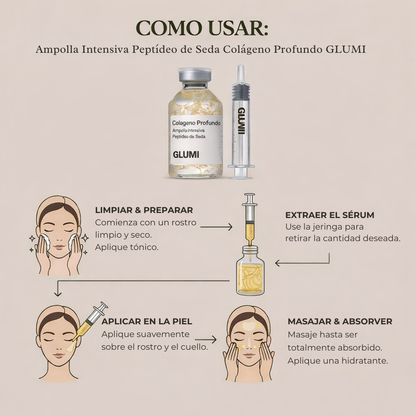 Sérum coreano con péptidos de seda y efecto Botox de GLUMI
