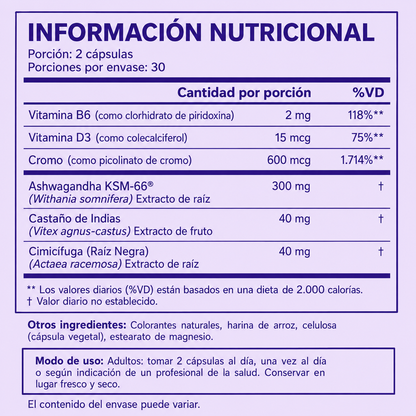 Cápsulas de vitaminas para la menopausia