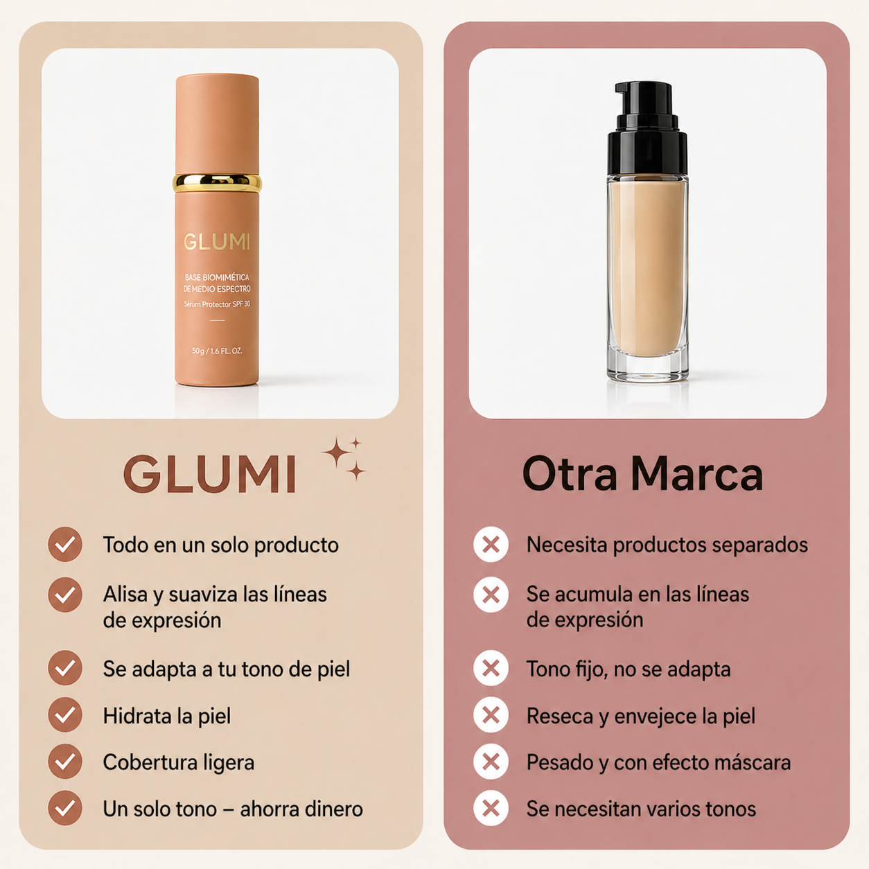 Base de maquillaje antiedad - GLUMI