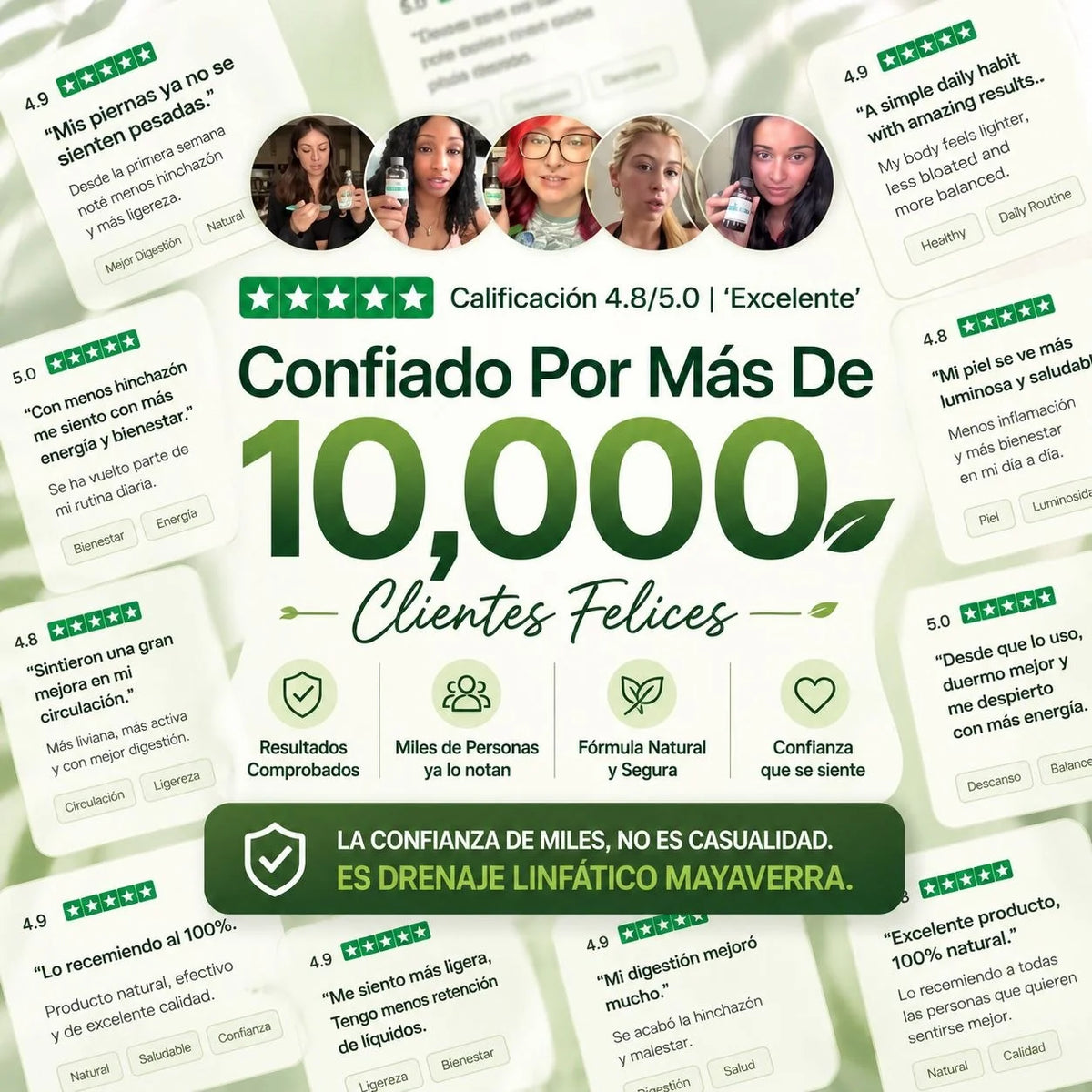 Gotas herbales de drenaje linfático para reducir la hinchazón y la pesadez